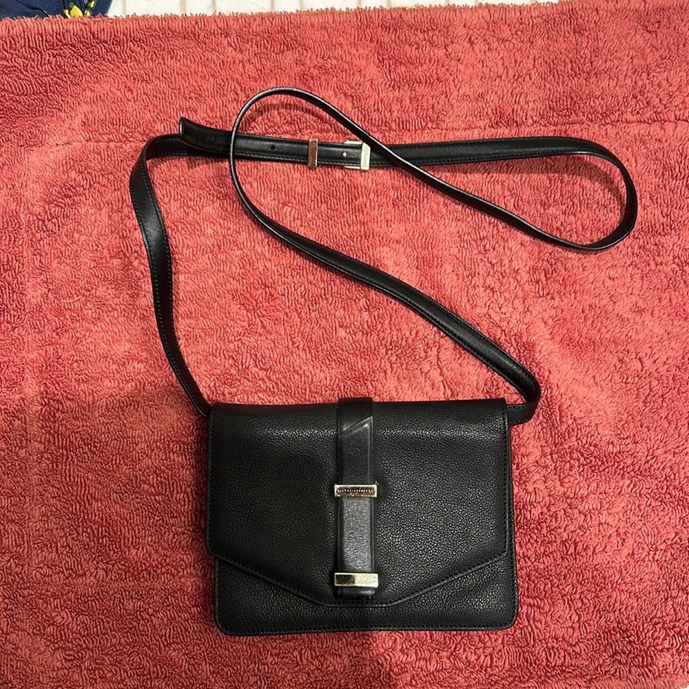 Victoria Beckham black leather purse